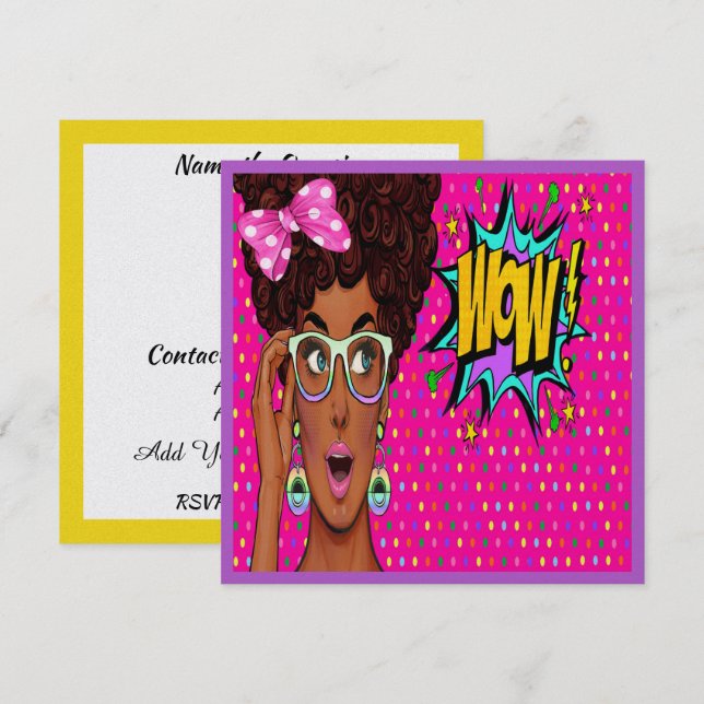 Pop Art Invitation (Front/Back)
