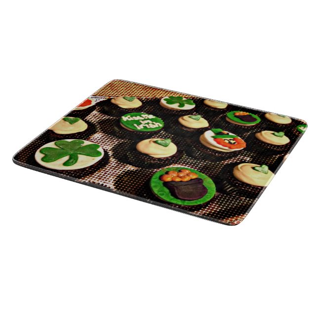 Pop Art Irish Cupcakes Cutting Board (Corner)