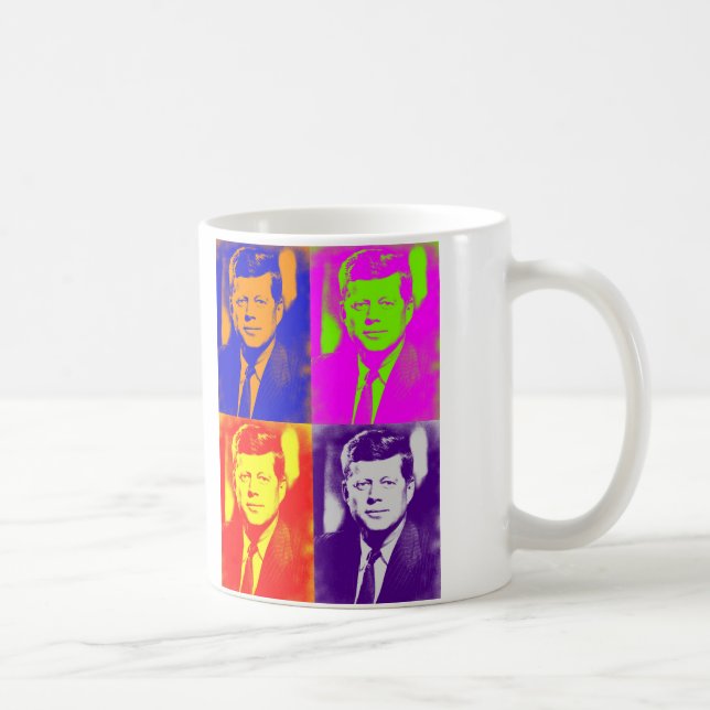 Pop Art Jack JFK John F. Kennedy Coffee Mug (Right)