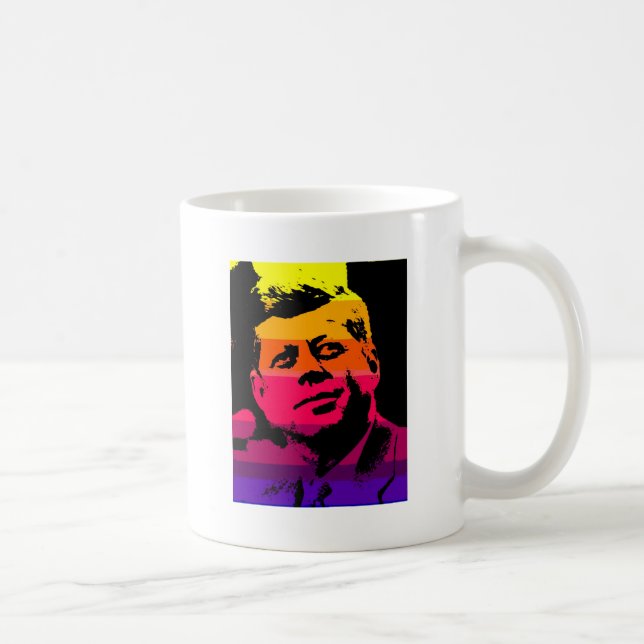Pop Art Jack JFK John F. Kennedy Coffee Mug (Right)