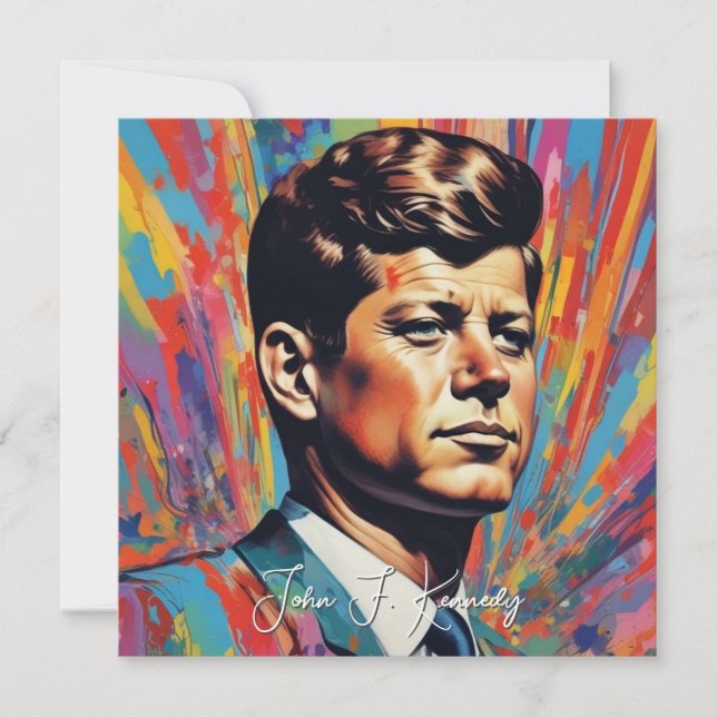 Pop Art Jack JFK John F. Kennedy Invitation (Front)