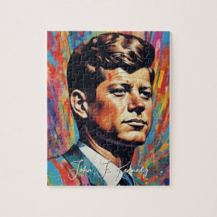 Pop Art Jack JFK John F. Kennedy Jigsaw Puzzle