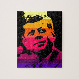 Pop Art Jack JFK John F. Kennedy Jigsaw Puzzle
