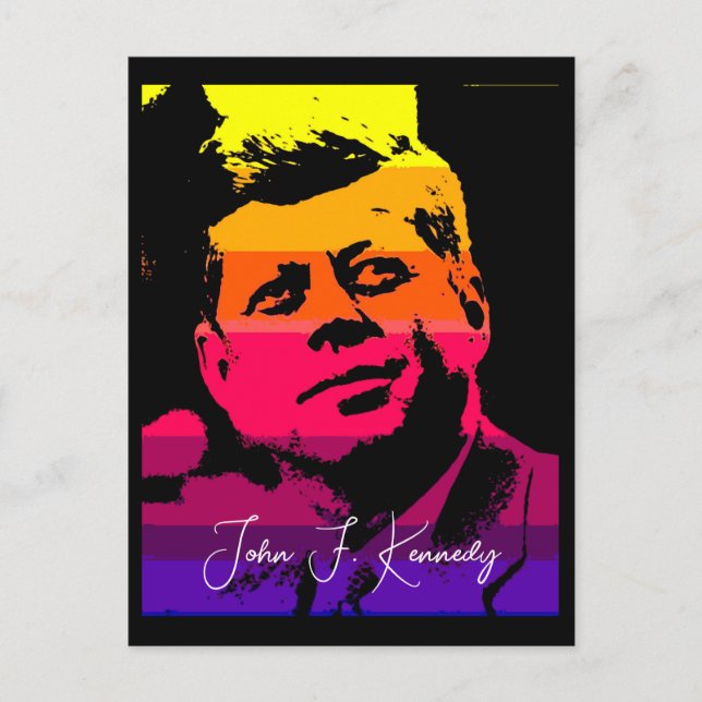 Pop Art Jack JFK John F. Kennedy Postcard (Front)