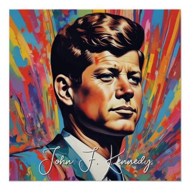 Pop Art Jack JFK John F. Kennedy Poster (Front)