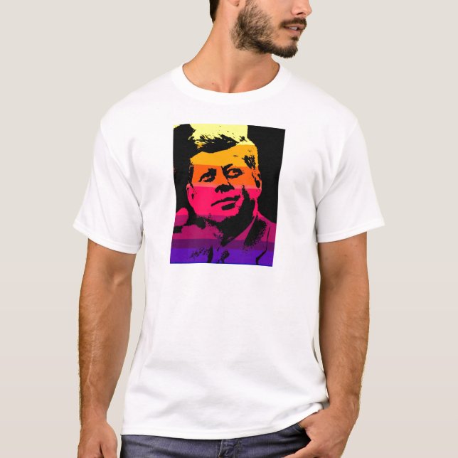 Pop Art Jack JFK John F. Kennedy T-Shirt (Front)
