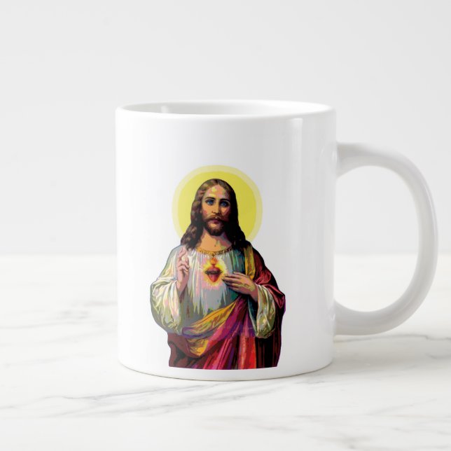 Pop Art Jesus Christus   Large Coffee Mug (Right)