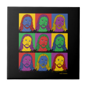 Pop Art Jesus Tile