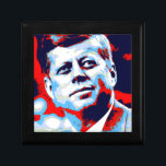 Pop Art JFK John F. Kennedy Red Blue Gift Box<br><div class="desc">Red,  Blue & White Former American President John F. Kennedy Pop Art Digital Image - American History and Politics Artworks</div>