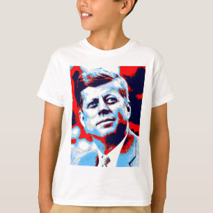 Pop Art JFK John F. Kennedy Red Blue T-Shirt