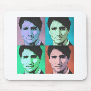 Pop Art Justin Trudeau - Full Size 2-.png Mouse Mat