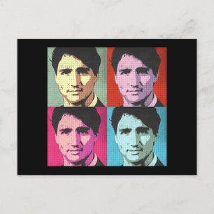Pop Art Justin Trudeau - Full Size -.png Postcard