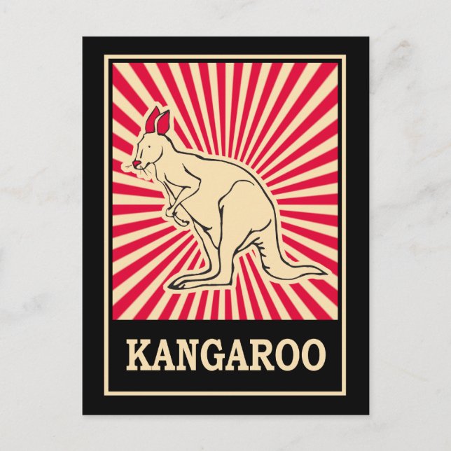 Pop Art Kangaroo Postcard (Front)