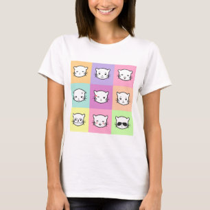 Pop Art Kawaii Cat Emoji 2 T-Shirt