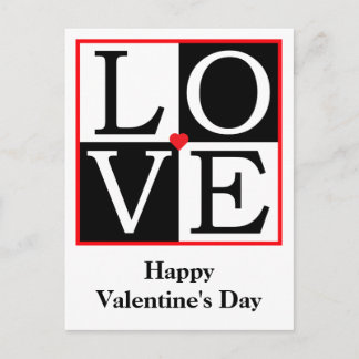 Pop Art Kisses and Hugs Holiday Postcard
