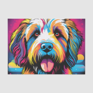 Pop Art Labradoodle Portrait Tissue Paper