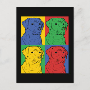Pop Art Labrador Retriever Postcard