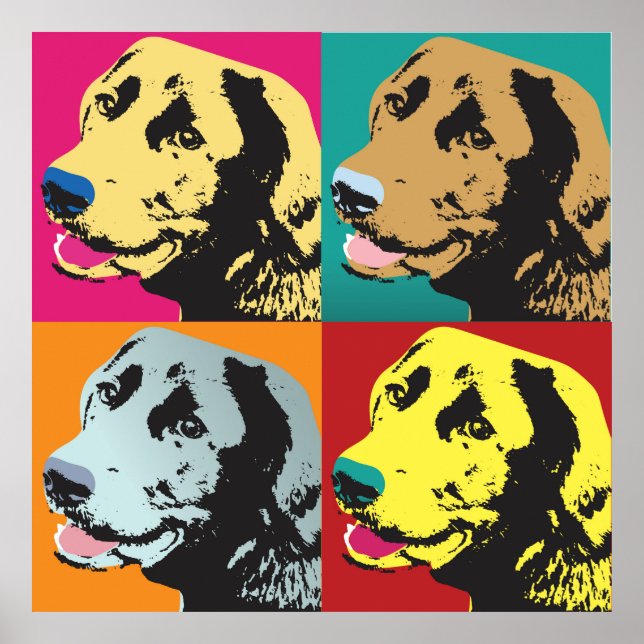 Pop Art Labrador Retriever Poster (Front)