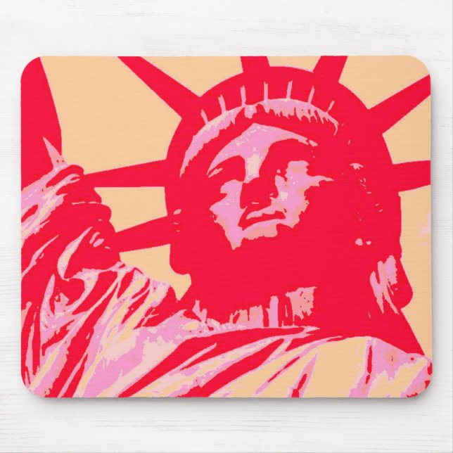 Pop Art Lady Liberty New York City Mouse Mat (Front)