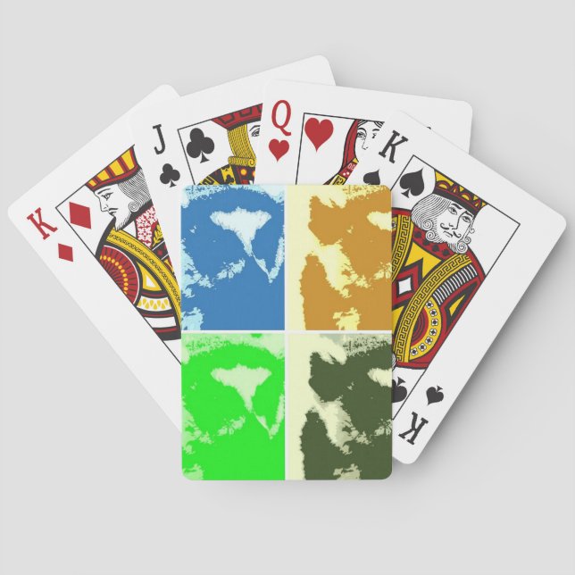 Pop Art Lemurs Playing Cards (Back)
