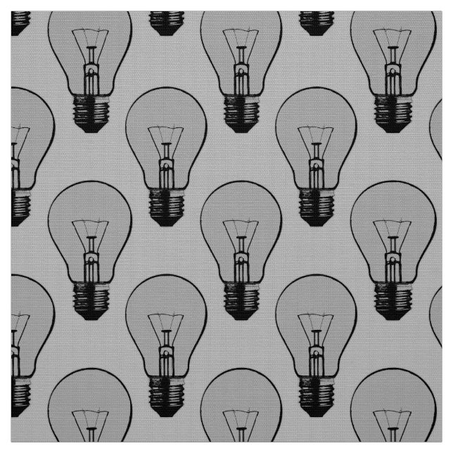 Pop Art Light Bulb Fabric (Swatch)