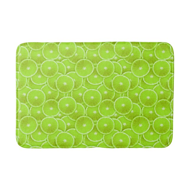 Pop Art Lime Slices Bath Mat (Front)