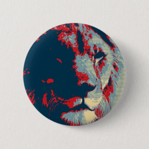 Pop Art Lion 6 Cm Round Badge
