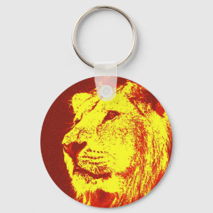Pop Art Lion Key Ring