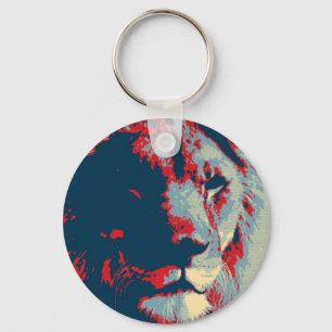 Pop Art Lion Key Ring