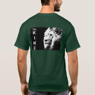 Pop Art Lion Modern Template Deep Forest Green T-Shirt