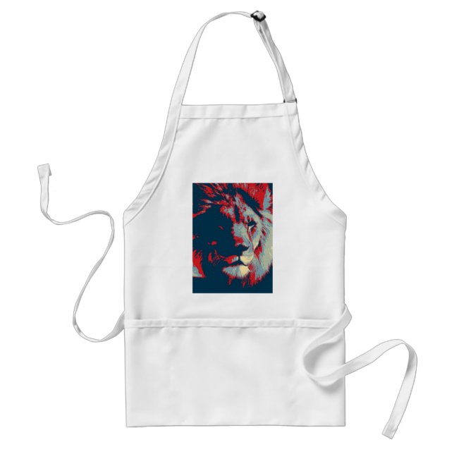 Pop Art Lion Standard Apron (Front)