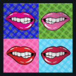 Pop Art Lips Photo Print<br><div class="desc">Retro inspired artwork with a fun "pop" of colour.</div>
