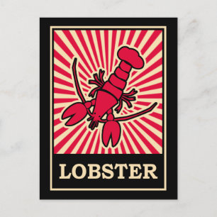Pop Art Lobster Postcard