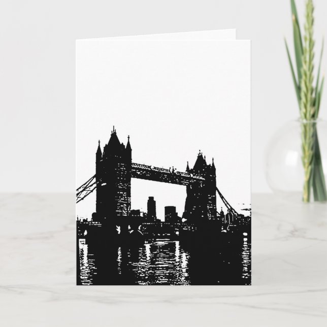 Pop Art London Tower Bridge Card (Front)