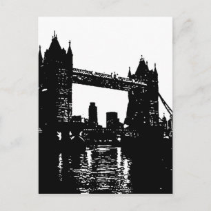 Pop Art London Tower Bridge Postcard