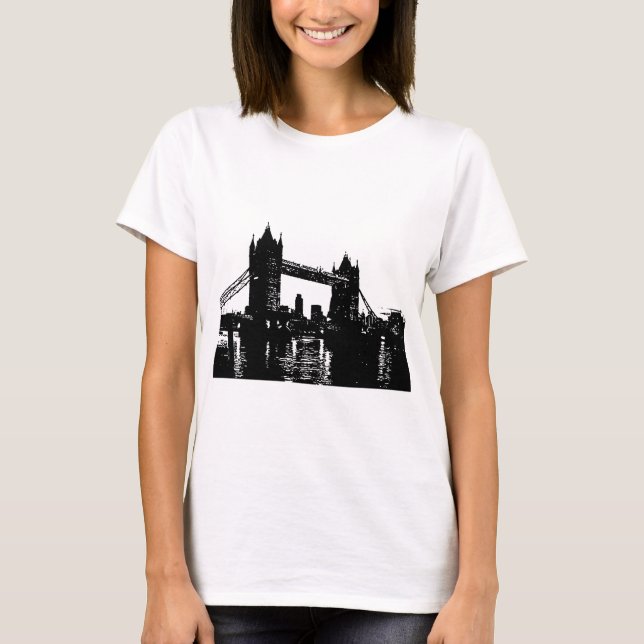Pop Art London Tower Bridge T-Shirt (Front)