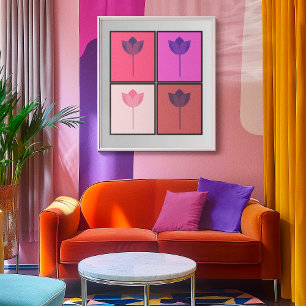 Pop Art Lotus Quartet Poster