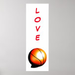 Pop Art Love Basketball Door Poster<br><div class="desc">Sport Motivational Posters Prints - Basketball Photography Computer Art</div>
