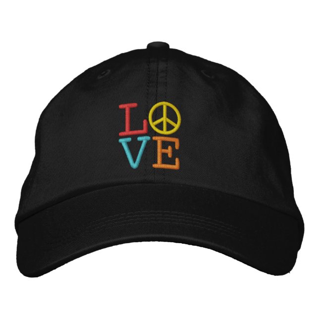 Pop Art LOVE Embroidered Hat (Front)