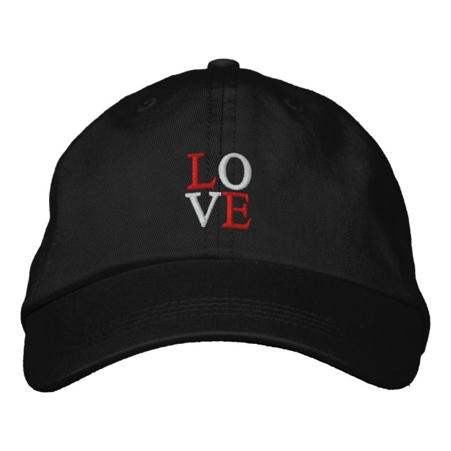 Pop Art LOVE Embroidered Hat (Front)