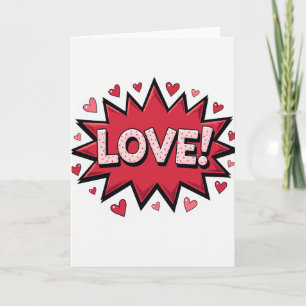 Pop Art Love Hearts Card