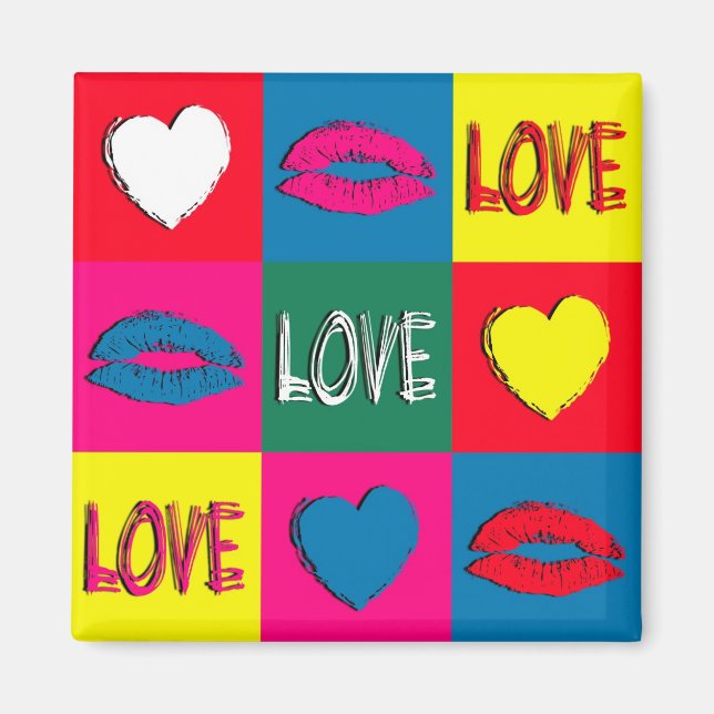 Pop art love magnet (Front)