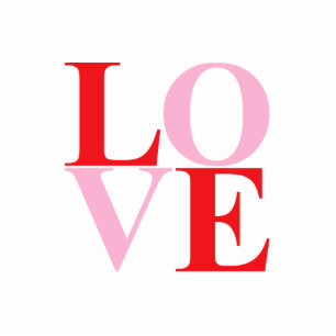 Pop Art LOVE Photo Sculpture Key Ring