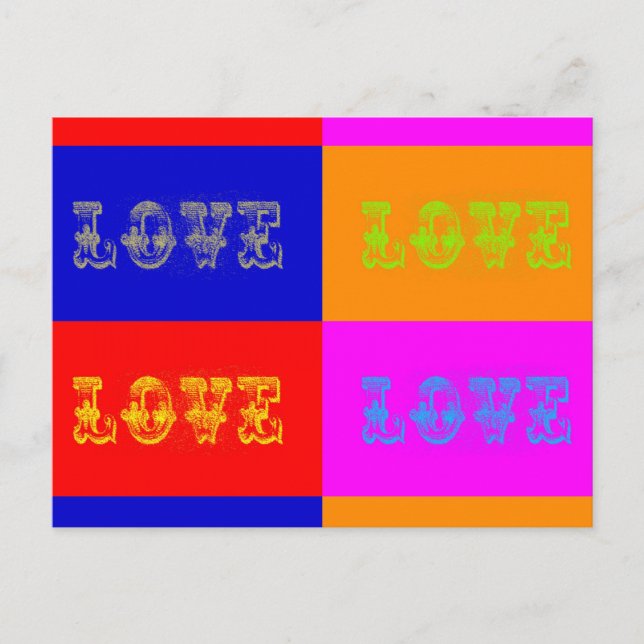 Pop Art Love Postcard (Front)
