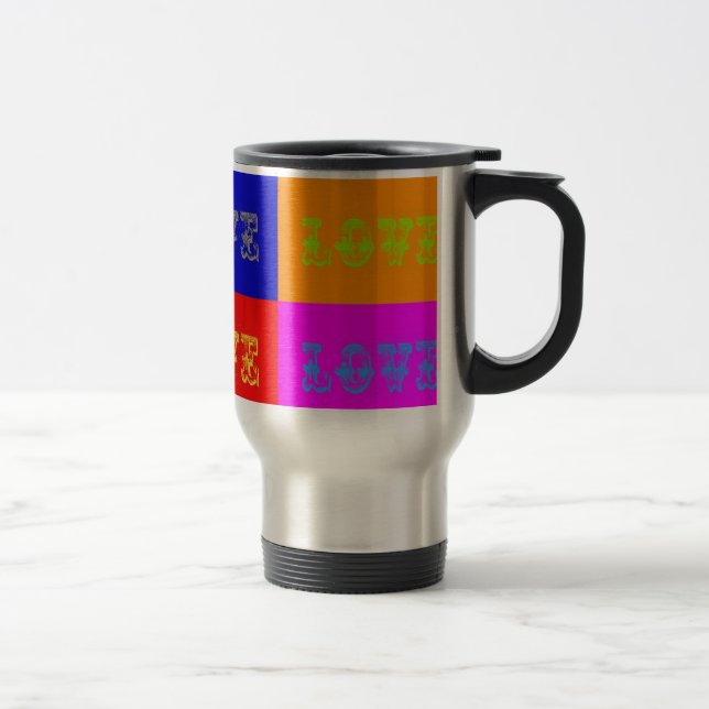 Pop Art Love Travel Mug (Right)
