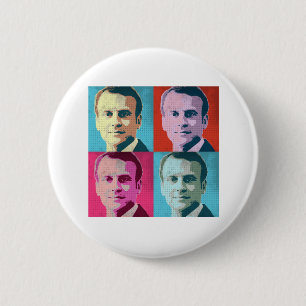 Pop Art Macron 6 Cm Round Badge