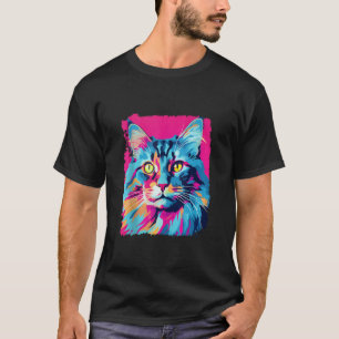 Pop Art Maine Coon Cat Pink Tank Top