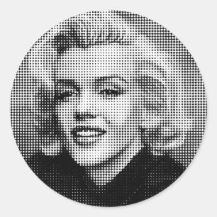 Pop Art Marilyn Classic Round Sticker