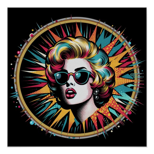 Pop Art Marilyn Glossy Poster (Front)