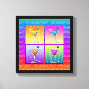 POP ART MARTINIS Gallery Wrapped Canvas